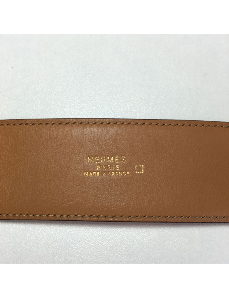 Ceinture HERMES CDC  t 76 en crocodile orange