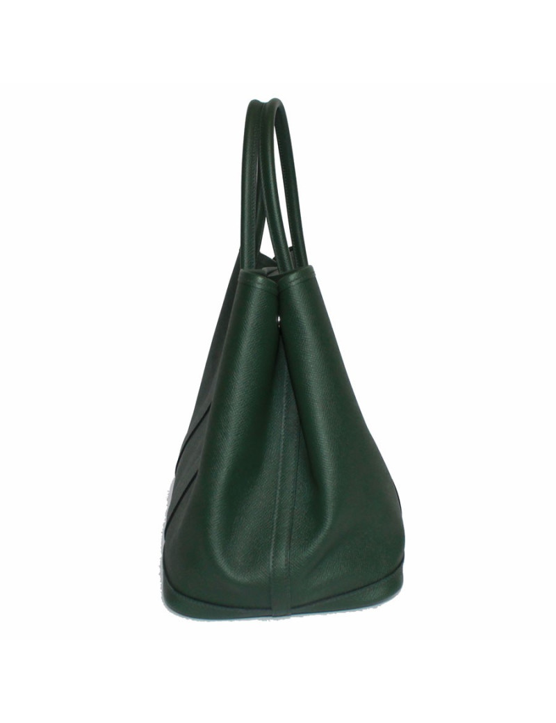 Garden Party HERMES epsom green leather bag