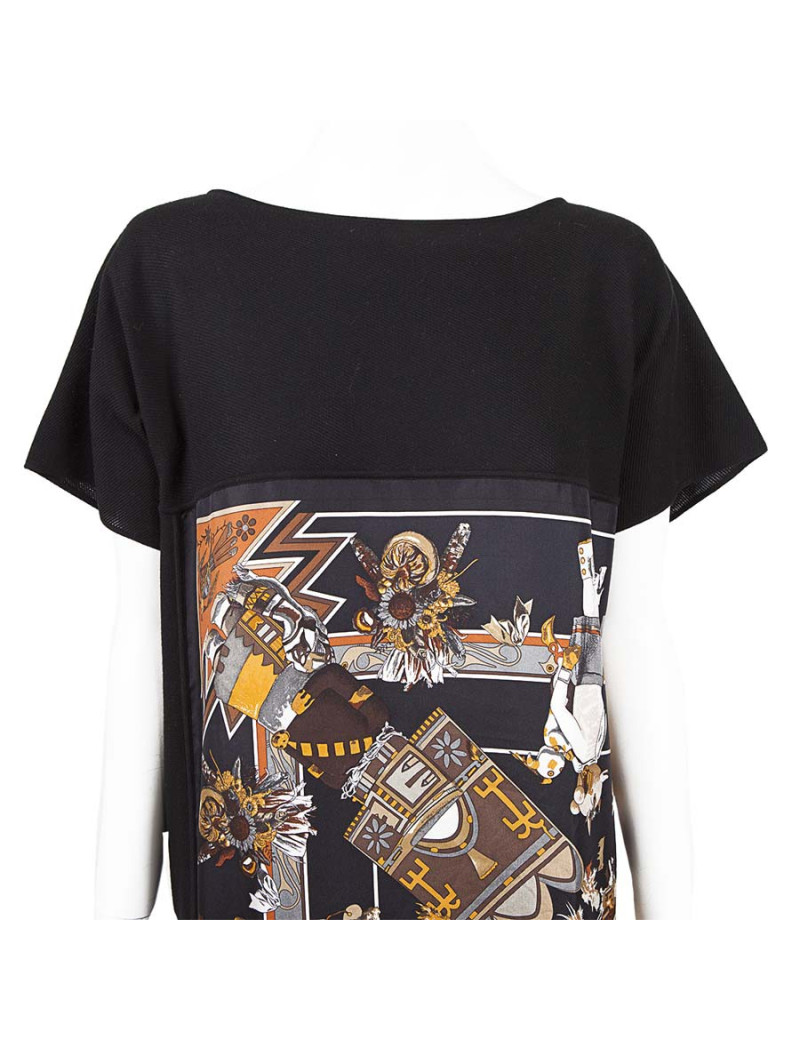 Robe foulard HERMES T36 soie imprimée