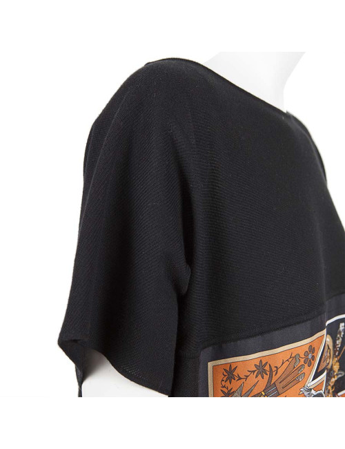 Robe foulard HERMES T36 soie imprimée