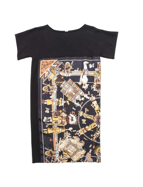 Scarf HERMES T36 printed silk dress