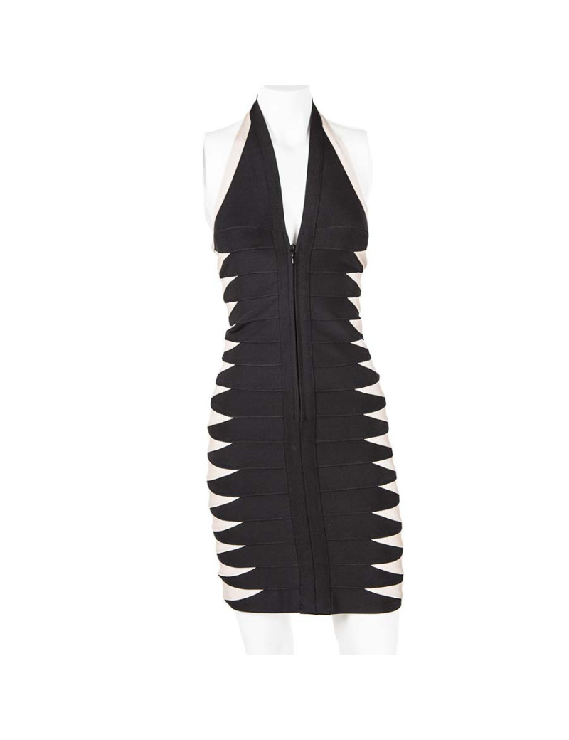 Robe CHANTAL TEMAM noire et vieux rose