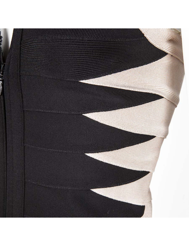 Robe CHANTAL TEMAM noire et vieux rose