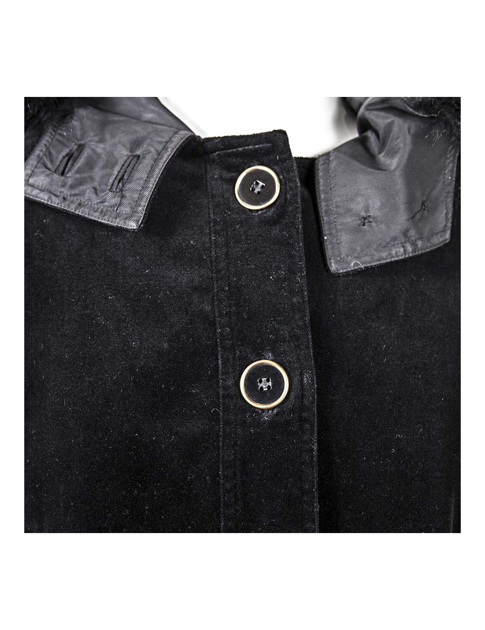 DKNY jacket in black velvet and fur