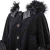 DKNY jacket in black velvet and fur