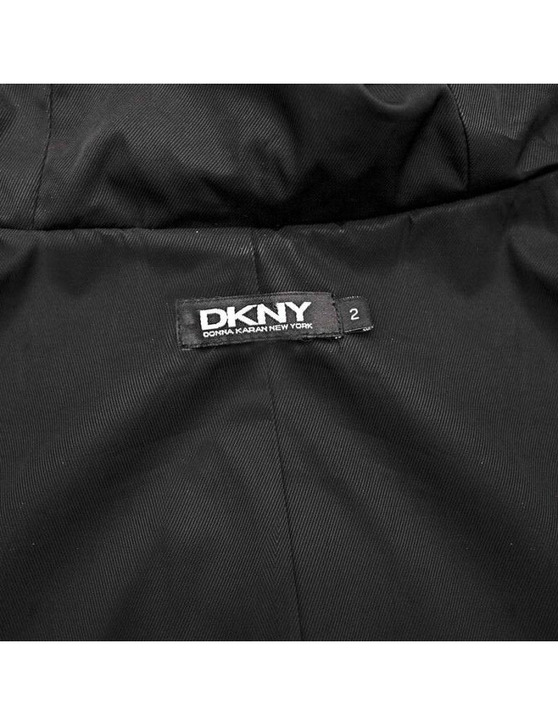 Veste DKNY en velours noir et fourrure