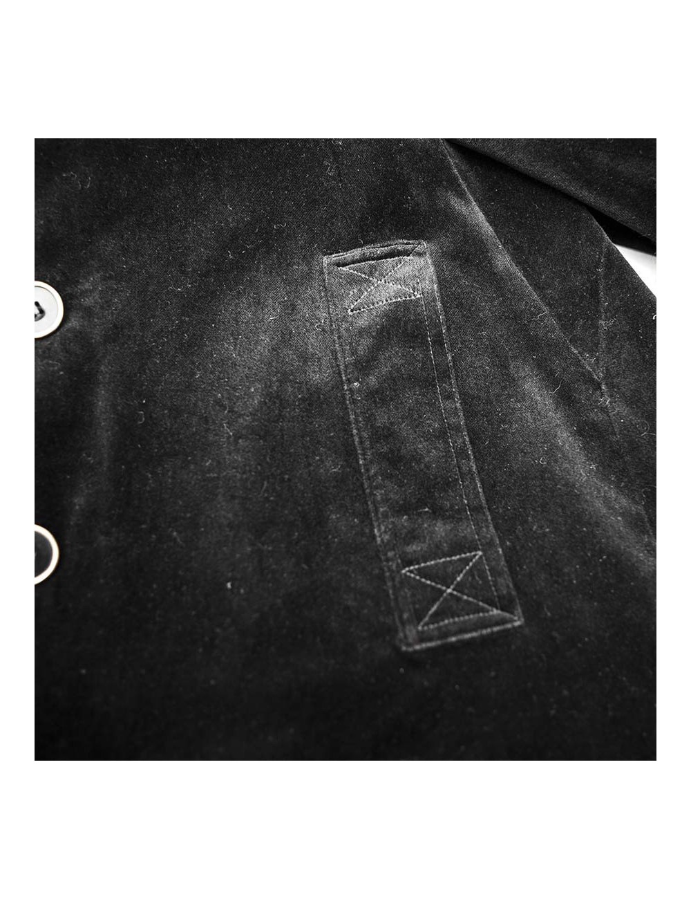 Veste DKNY en velours noir et fourrure