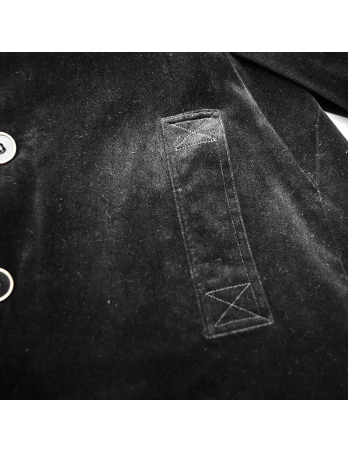 DKNY jacket in black velvet and fur