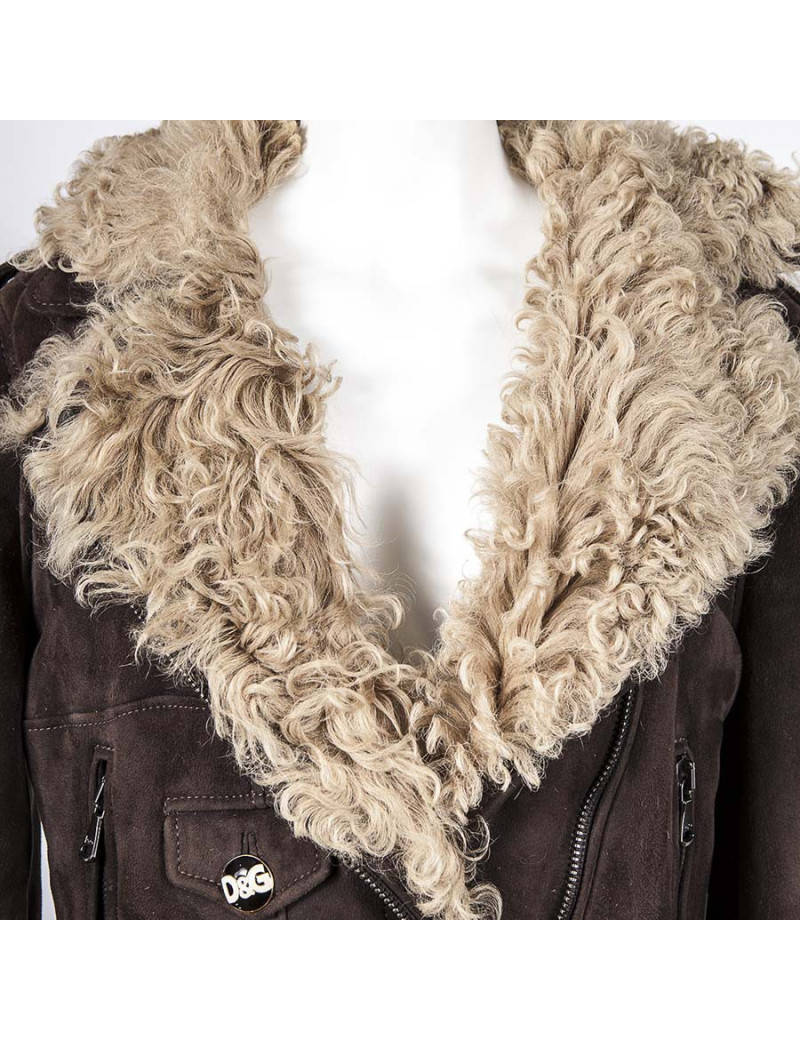 D & G DOLCE GABBANA t 46 IT Shearling Jacket