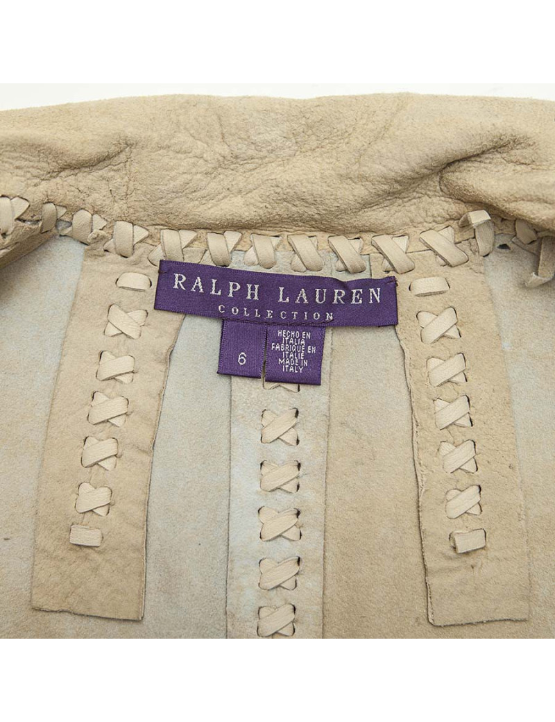 Veste RALPH LAUREN Collection en cuir d'agneau T 6