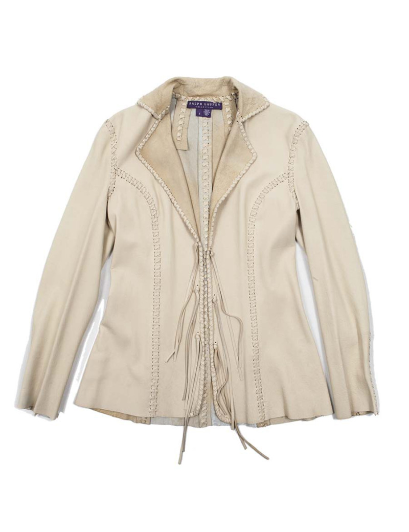 Veste RALPH LAUREN Collection en cuir d'agneau T 6