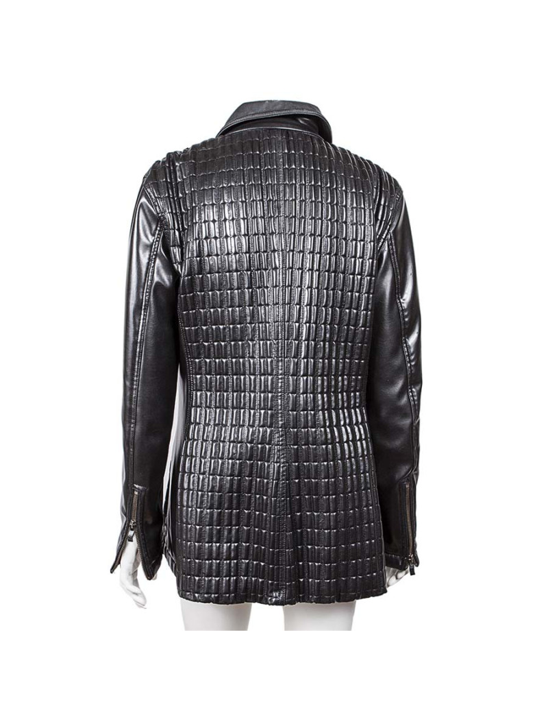 CAVALLI Jeans black leather jacket