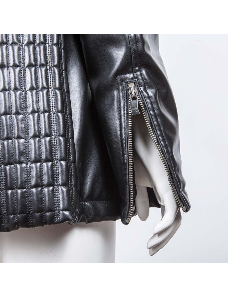 CAVALLI Jeans black leather jacket