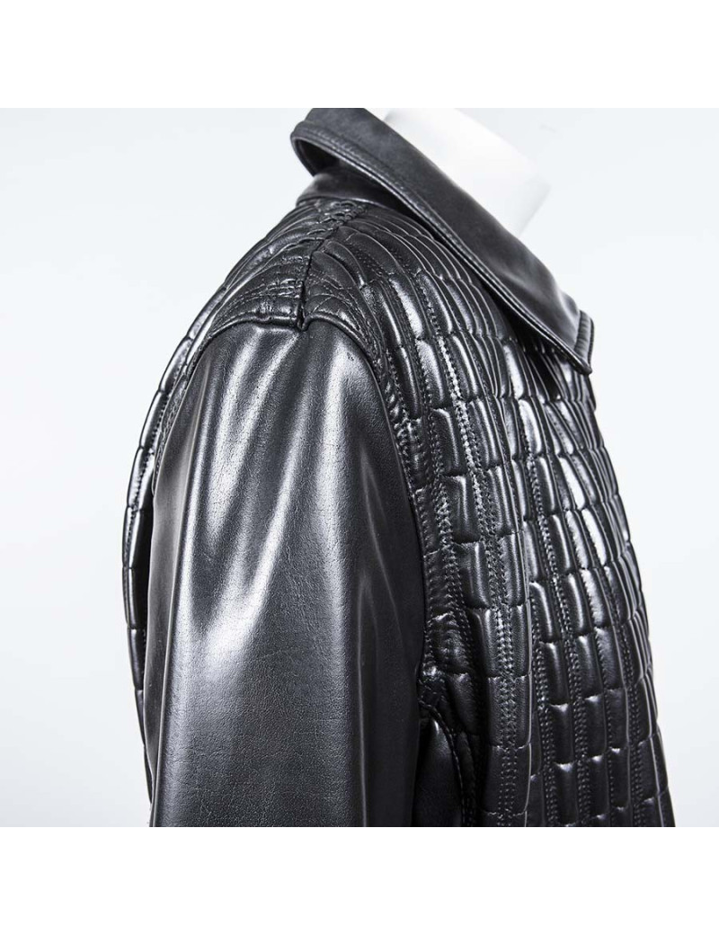 CAVALLI Jeans black leather jacket