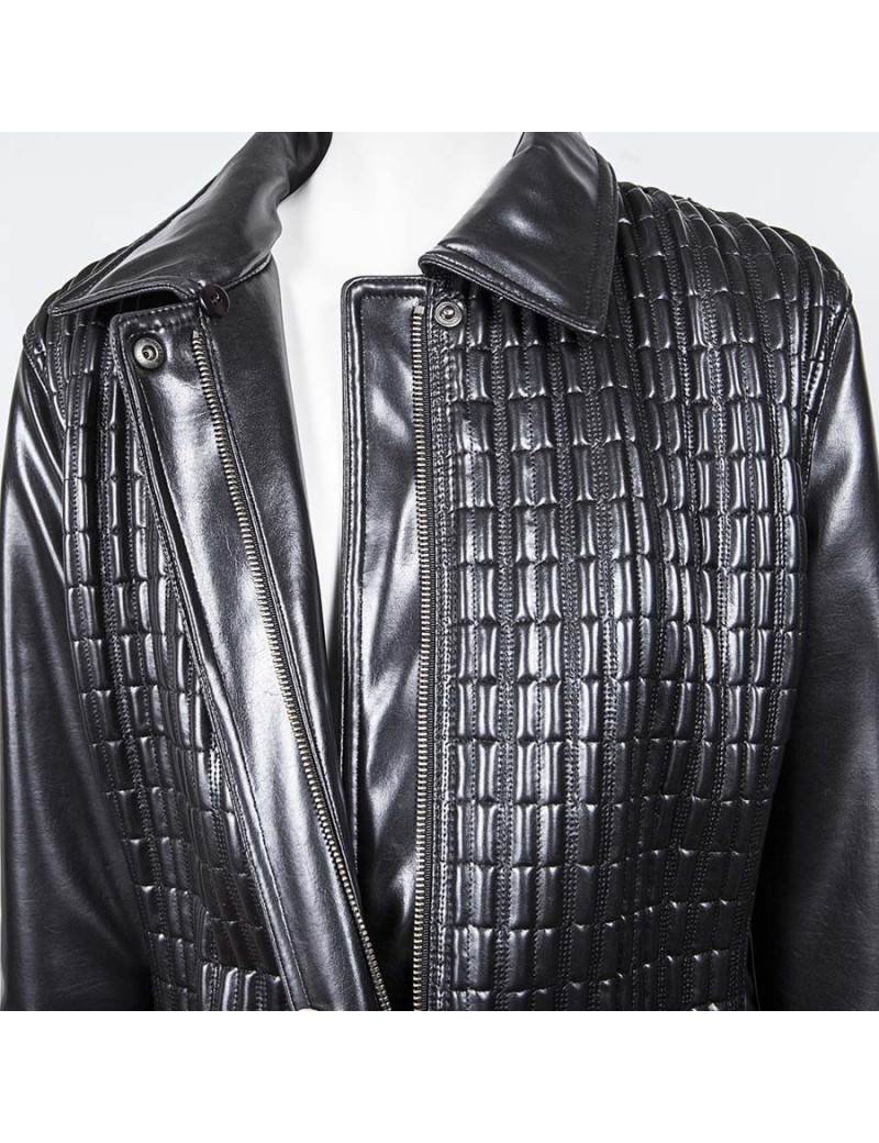 CAVALLI Jeans black leather jacket