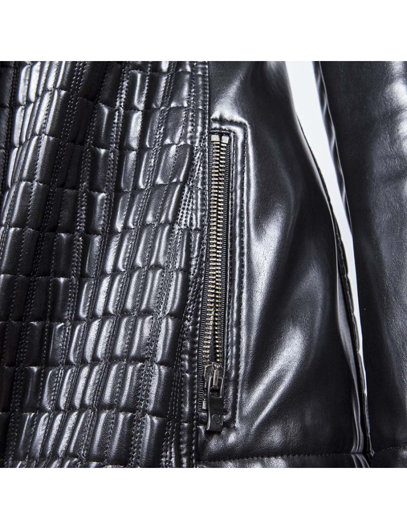 CAVALLI Jeans black leather jacket