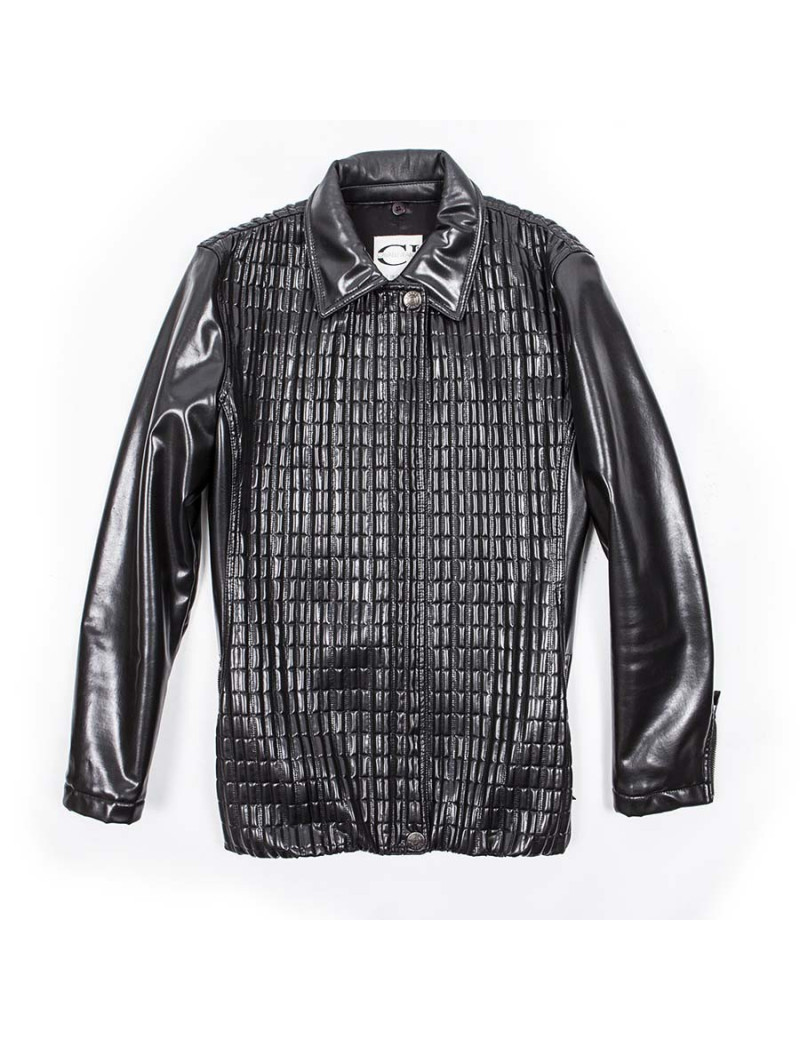 CAVALLI Jeans black leather jacket