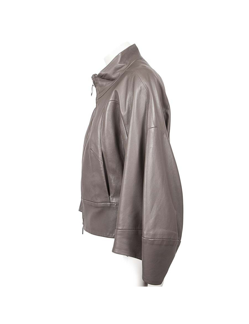 CELINE T40 grey leather jacket