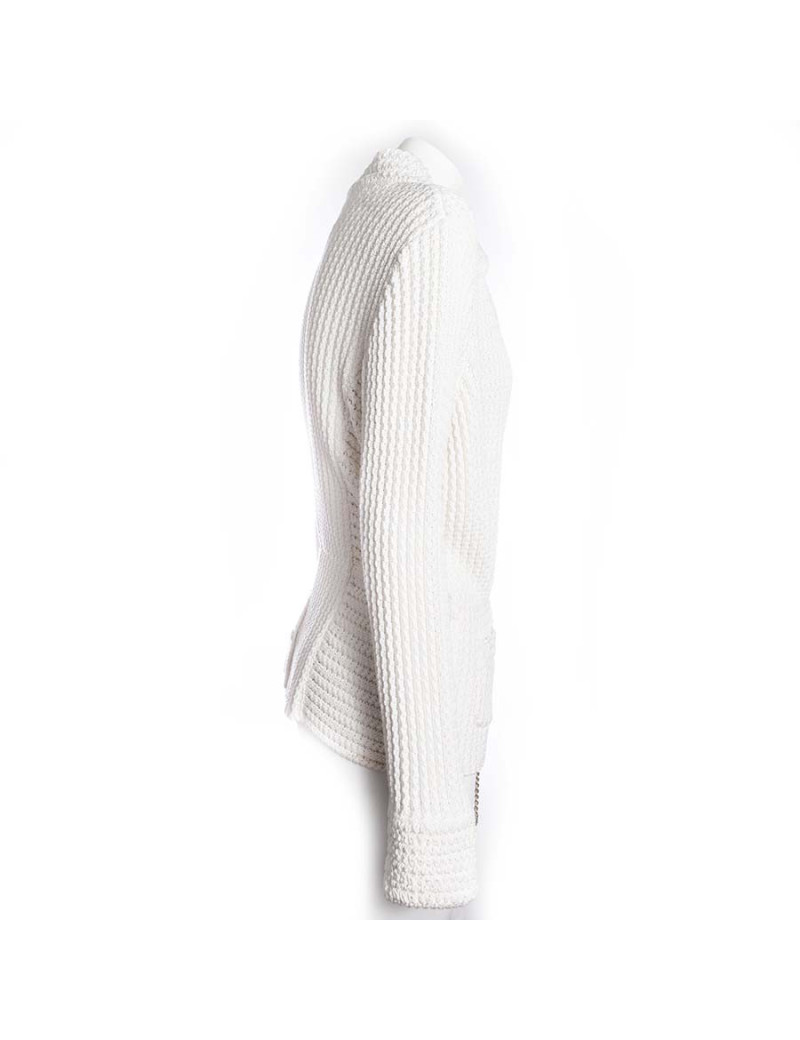 White CHANEL T 42 cotton long vest