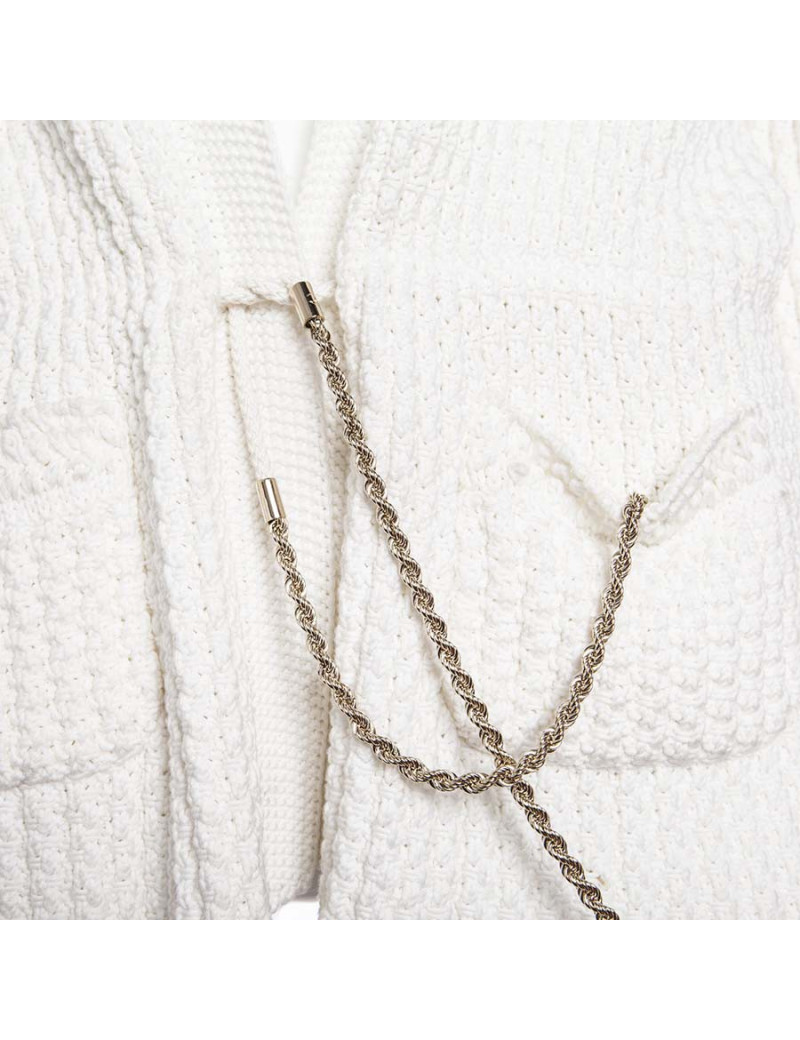 White CHANEL T 42 cotton long vest