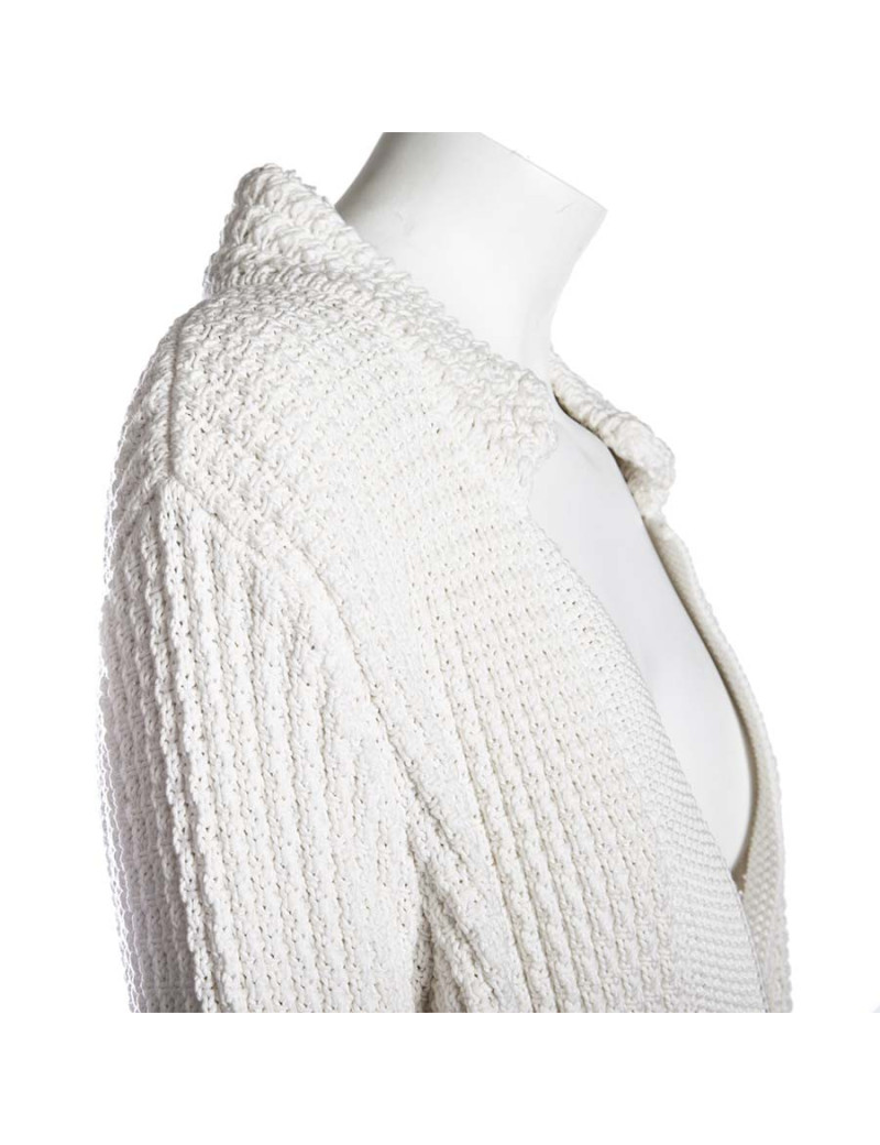 White CHANEL T 42 cotton long vest