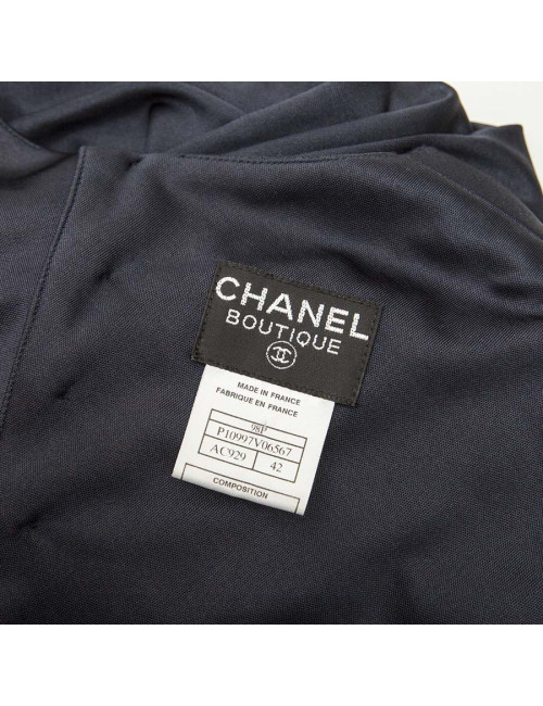Robe longue CHANEL T42 manches américaines