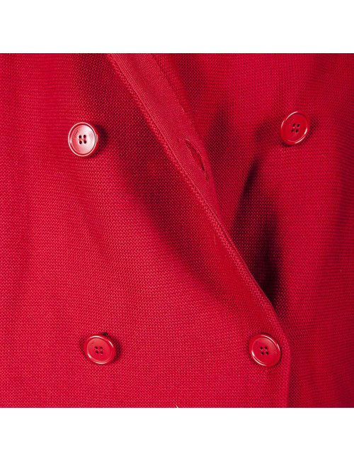 Gilet CHRISTIAN DIOR T36 laine rouge et fourrure