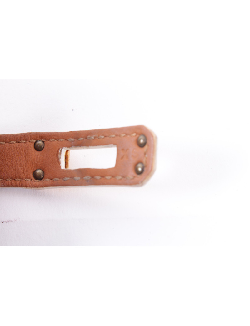 Bracelet 'Kelly double tour' cuir beige