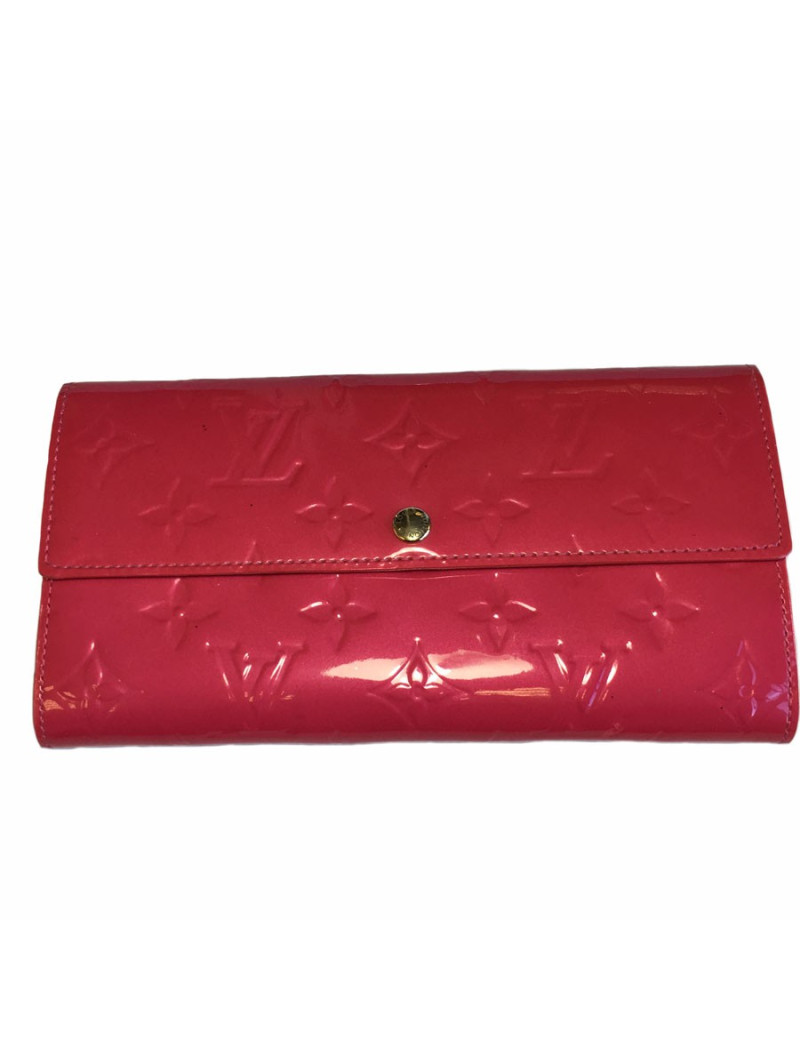 xxx Portefeuille LOUIS VUITTON Sarah en cuir verni rose