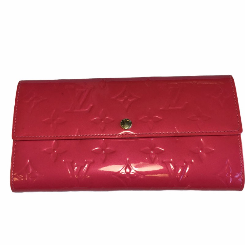 Wallet LOUIS VUITTON Sarah patent leather pink - VALOIS VINTAGE PARIS