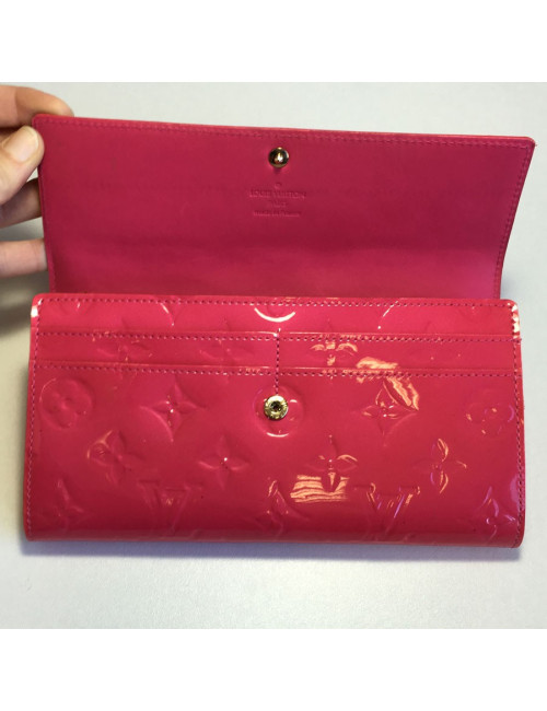 Wallet LOUIS VUITTON Sarah patent leather pink