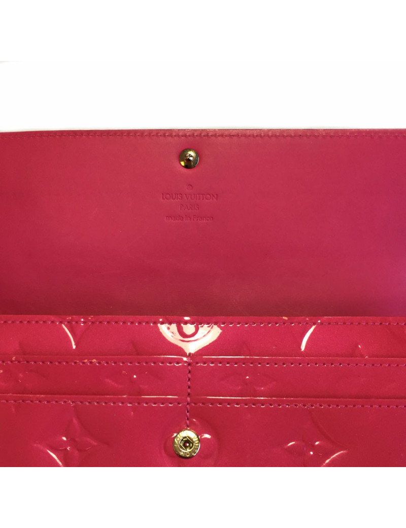 xxx Portefeuille LOUIS VUITTON Sarah en cuir verni rose