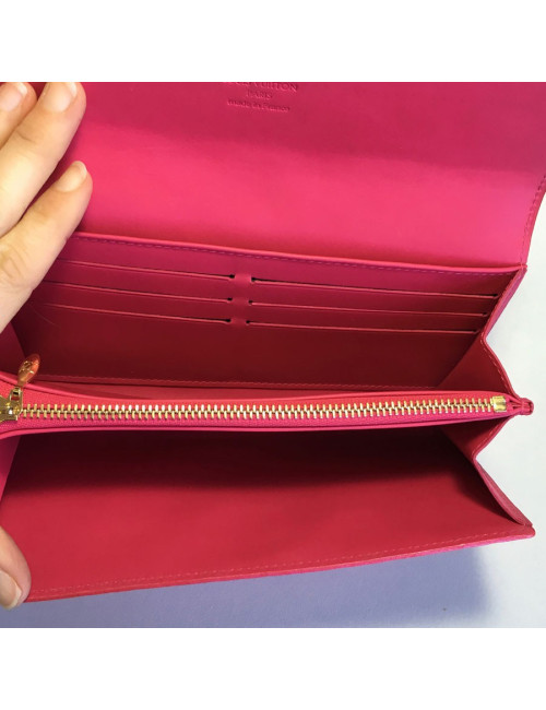 Wallet LOUIS VUITTON Sarah patent leather pink