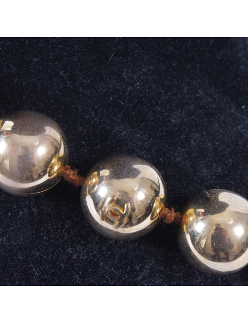 CHANEL Golden balls necklace