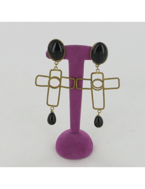 Clips croix or vieilli MARGUERITE DE VALOIS