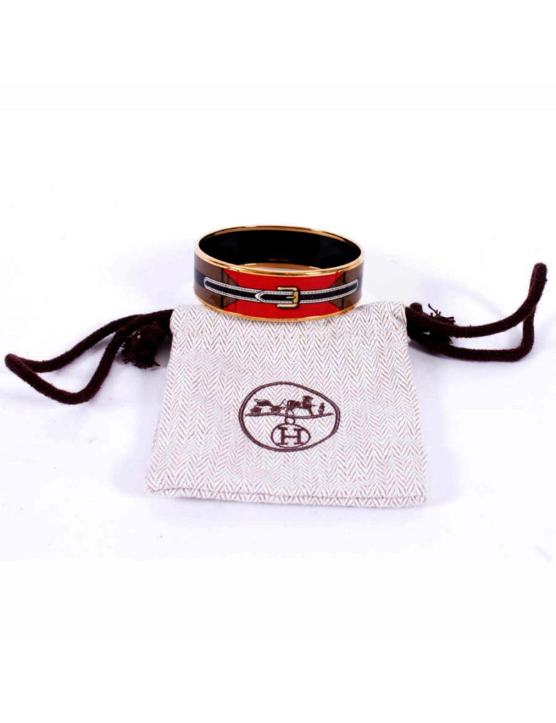 Bracelet HERMES en émail  PM