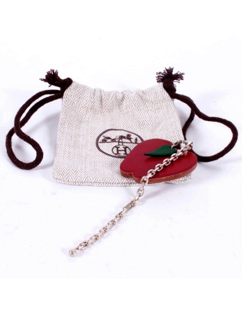 Porte-clefs HERMES chaîne argent