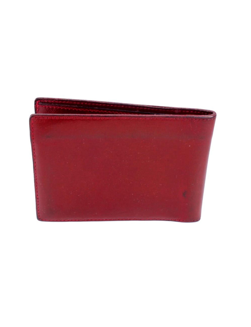 Porte-cartes HERMES en cuir box rouge H
