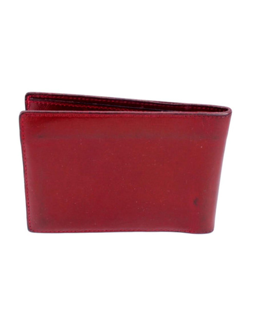 Porte-cartes HERMES en cuir box rouge H