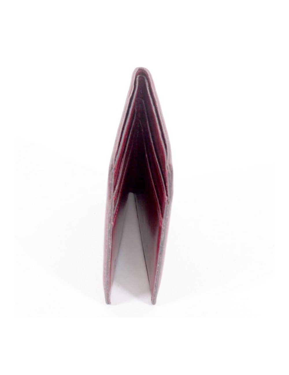 Porte-cartes HERMES en cuir box rouge H