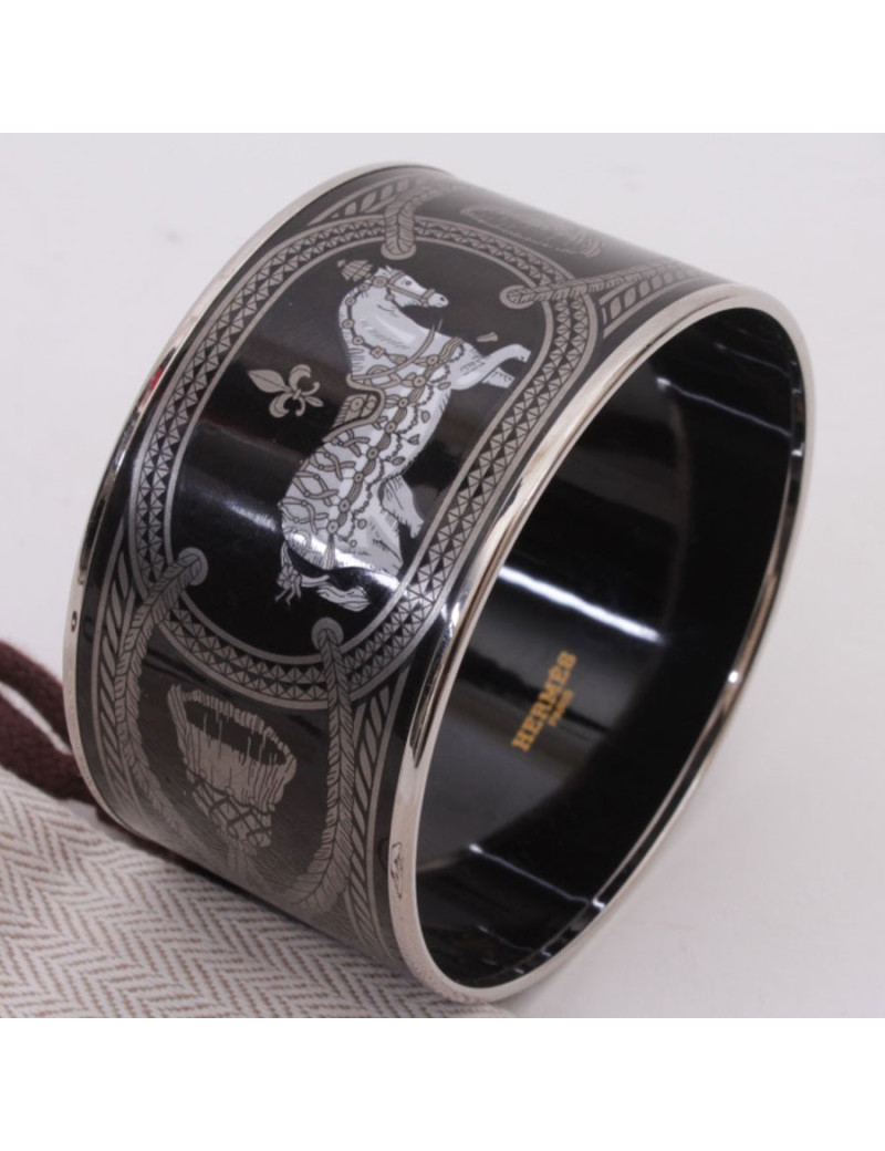 Enamelled bracelet HERMES Branbourg