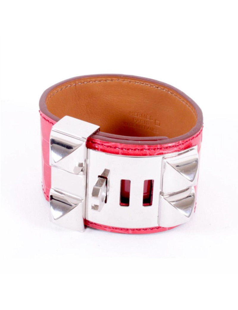 Manchette CDC Médor HERMES en crocodile