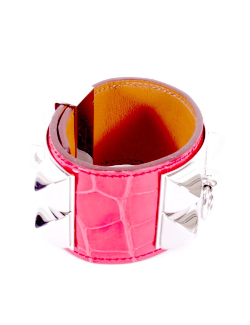 CDC Fido HERMES crocodile red poppy cufflinks