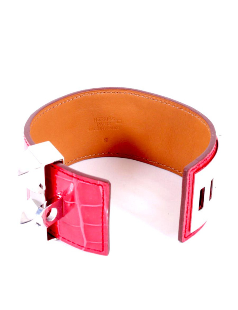 CDC Fido HERMES crocodile red poppy cufflinks