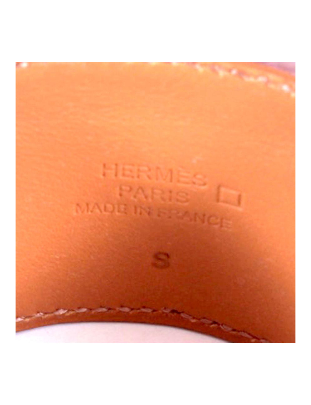Manchette CDC Médor HERMES en crocodile coquelicot