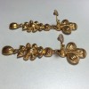 xxx Boucles d'oreille clips pendants YSL YVES SAINT LAURENT en métal doré