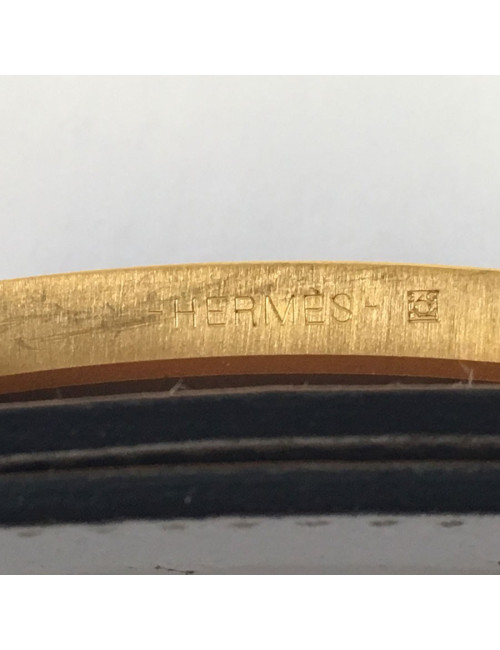 Belt HERMES reversible gold and white T90