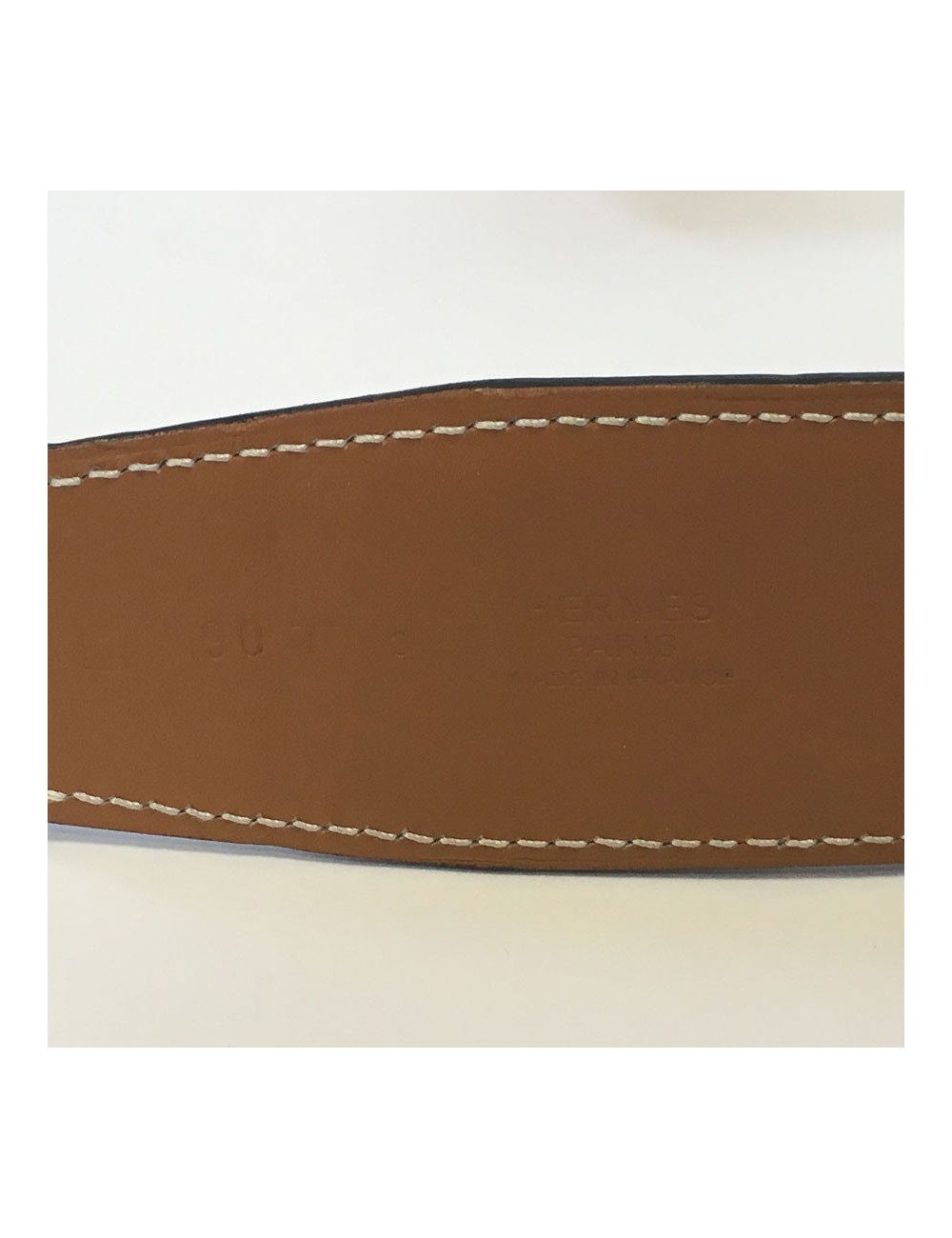 xxx Ceinture HERMES réversible gold et blanc T90