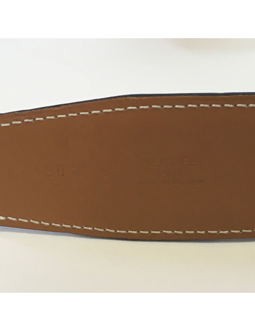 xxx Ceinture HERMES réversible gold et blanc T90