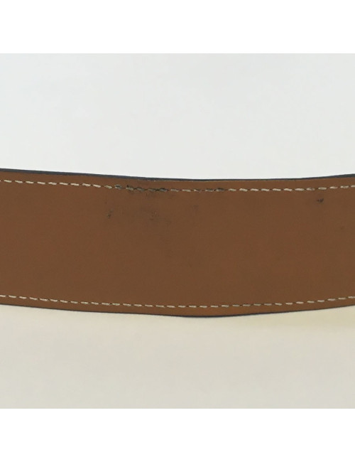 xxx Ceinture HERMES réversible gold et blanc T90